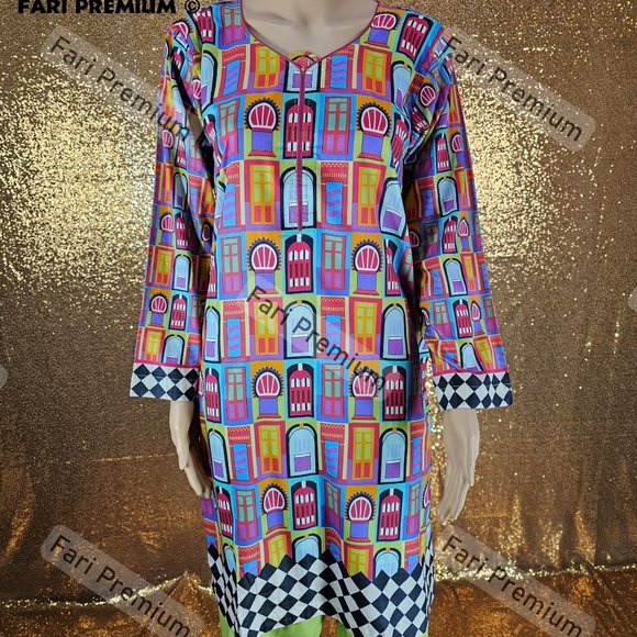 Asim Jofa 3PC Printed Lawn Cambric Cotton Shalwar Kameez Pakistani/Indian M, L - Picture 6 of 10